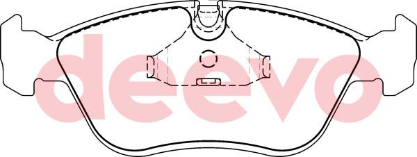 DEEVO BP57020 - Kit de plaquettes de frein, frein à disque cwaw.fr