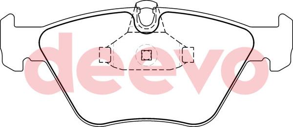 DEEVO BP57140 - Kit de plaquettes de frein, frein à disque cwaw.fr