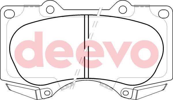 DEEVO BP57240 - Kit de plaquettes de frein, frein à disque cwaw.fr