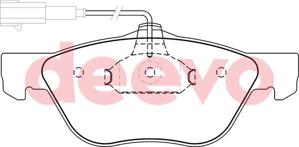 DEEVO BP57200 - Kit de plaquettes de frein, frein à disque cwaw.fr