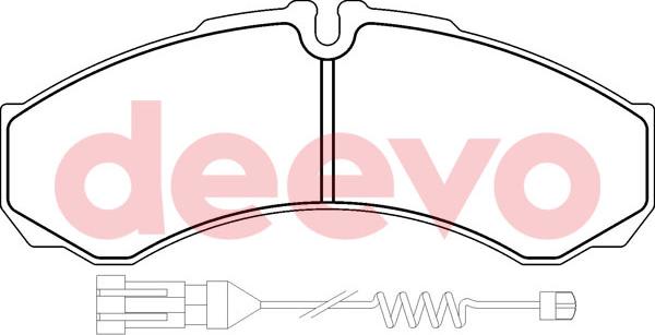 DEEVO BP57280 - Kit de plaquettes de frein, frein à disque cwaw.fr