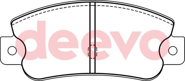 DEEVO BP57720 - Kit de plaquettes de frein, frein à disque cwaw.fr