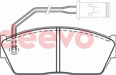 DEEVO BP69960 - Kit de plaquettes de frein, frein à disque cwaw.fr