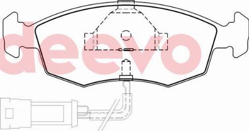 DEEVO BP69460 - Kit de plaquettes de frein, frein à disque cwaw.fr