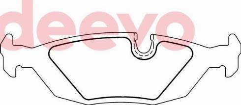 DEEVO BP69040 - Kit de plaquettes de frein, frein à disque cwaw.fr