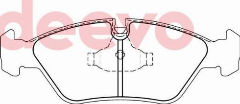 DEEVO BP69060 - Kit de plaquettes de frein, frein à disque cwaw.fr