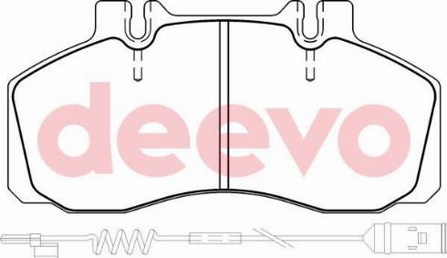 DEEVO BP64900 - Kit de plaquettes de frein, frein à disque cwaw.fr