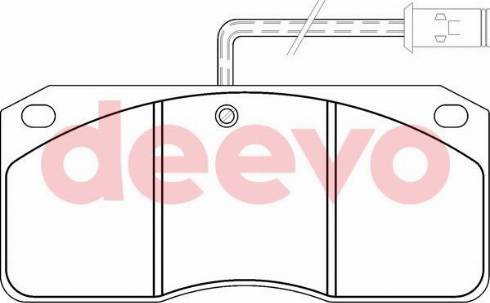 DEEVO BP64460 - Kit de plaquettes de frein, frein à disque cwaw.fr