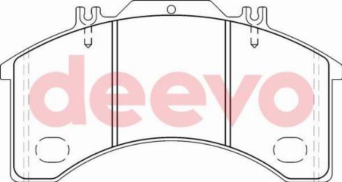 DEEVO BP64660 - Kit de plaquettes de frein, frein à disque cwaw.fr