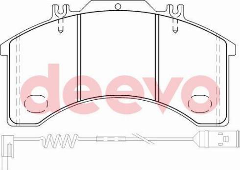 DEEVO BP64680 - Kit de plaquettes de frein, frein à disque cwaw.fr