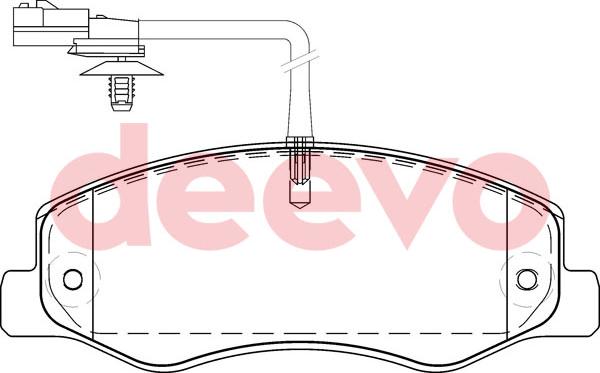 DEEVO BP64160 - Kit de plaquettes de frein, frein à disque cwaw.fr