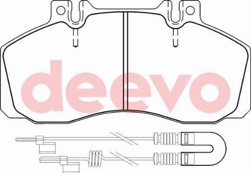 DEEVO BP64300 - Kit de plaquettes de frein, frein à disque cwaw.fr