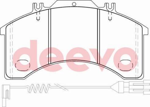 DEEVO BP64700 - Kit de plaquettes de frein, frein à disque cwaw.fr