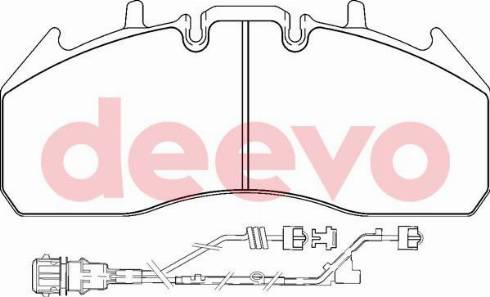 DEEVO BP65480 - Kit de plaquettes de frein, frein à disque cwaw.fr