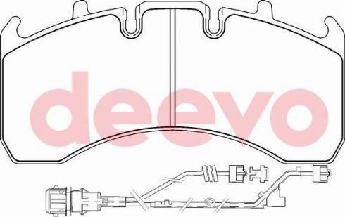 DEEVO BP65560 - Kit de plaquettes de frein, frein à disque cwaw.fr