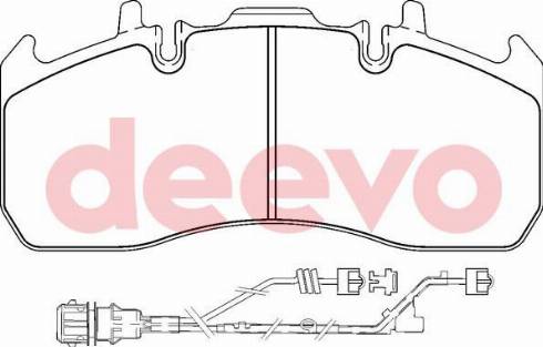 DEEVO BP65520 - Kit de plaquettes de frein, frein à disque cwaw.fr