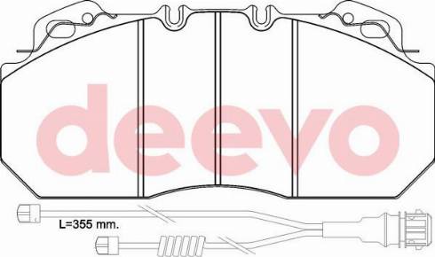 DEEVO BP65040 - Kit de plaquettes de frein, frein à disque cwaw.fr