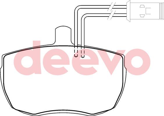 DEEVO BP60460 - Kit de plaquettes de frein, frein à disque cwaw.fr