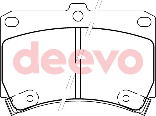 DEEVO BP60560 - Kit de plaquettes de frein, frein à disque cwaw.fr