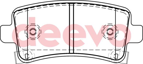 DEEVO BP60040 - Kit de plaquettes de frein, frein à disque cwaw.fr