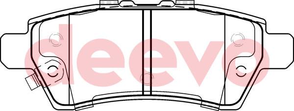 DEEVO BP60100 - Kit de plaquettes de frein, frein à disque cwaw.fr