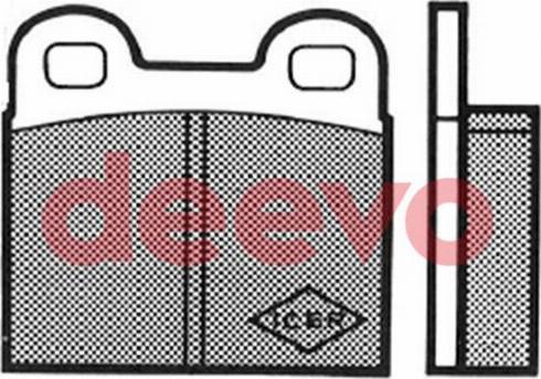 DEEVO BP60820 - Kit de plaquettes de frein, frein à disque cwaw.fr