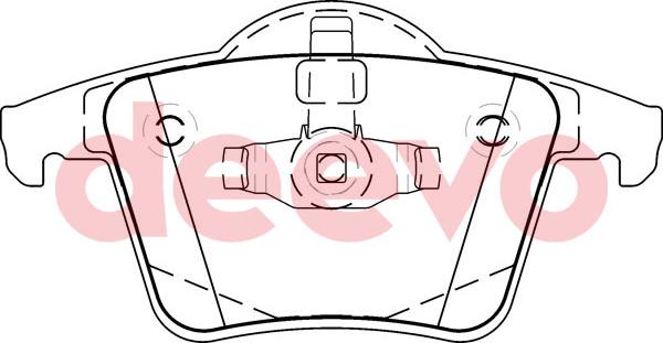 DEEVO BP60360 - Kit de plaquettes de frein, frein à disque cwaw.fr