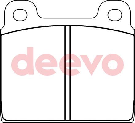 DEEVO BP60380 - Kit de plaquettes de frein, frein à disque cwaw.fr