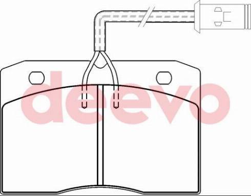 DEEVO BP61960 - Kit de plaquettes de frein, frein à disque cwaw.fr