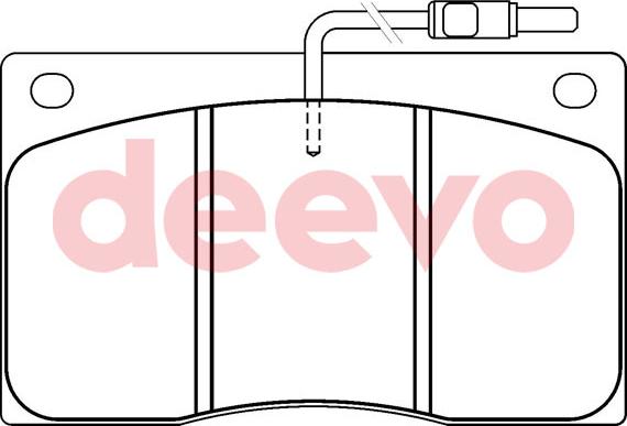 DEEVO BP61660 - Kit de plaquettes de frein, frein à disque cwaw.fr