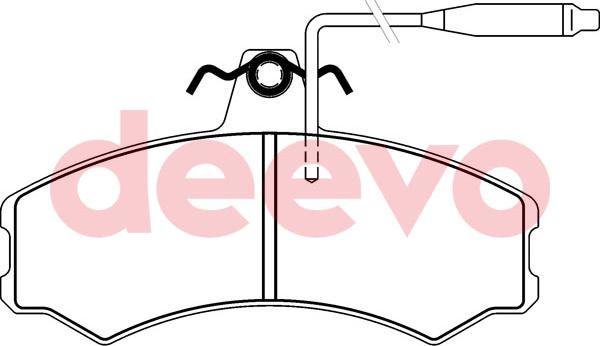 DEEVO BP61280 - Kit de plaquettes de frein, frein à disque cwaw.fr