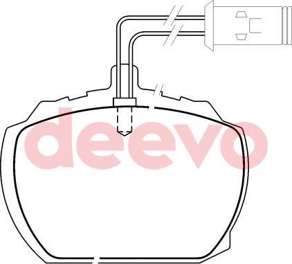 DEEVO BP68840 - Kit de plaquettes de frein, frein à disque cwaw.fr