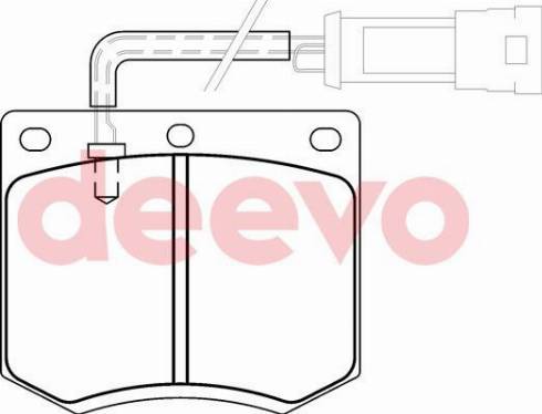 DEEVO BP68820 - Kit de plaquettes de frein, frein à disque cwaw.fr