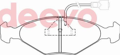 DEEVO BP68360 - Kit de plaquettes de frein, frein à disque cwaw.fr