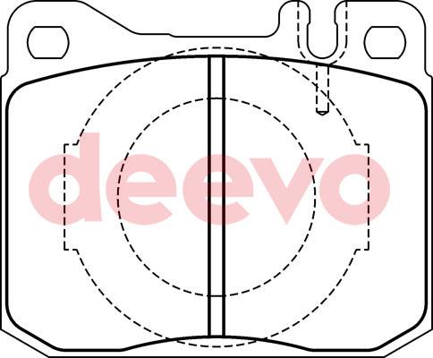 DEEVO BP68280 - Kit de plaquettes de frein, frein à disque cwaw.fr