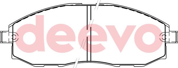 DEEVO BP63460 - Kit de plaquettes de frein, frein à disque cwaw.fr