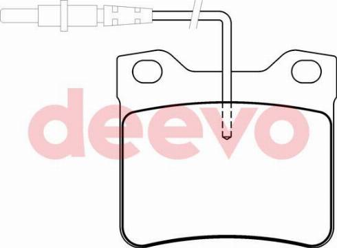 DEEVO BP63400 - Kit de plaquettes de frein, frein à disque cwaw.fr