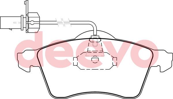 DEEVO BP63540 - Kit de plaquettes de frein, frein à disque cwaw.fr