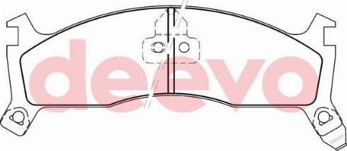 DEEVO BP63500 - Kit de plaquettes de frein, frein à disque cwaw.fr