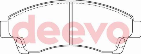 DEEVO BP63580 - Kit de plaquettes de frein, frein à disque cwaw.fr