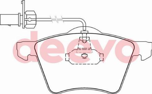 DEEVO BP63660 - Kit de plaquettes de frein, frein à disque cwaw.fr