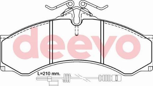 DEEVO BP63140 - Kit de plaquettes de frein, frein à disque cwaw.fr