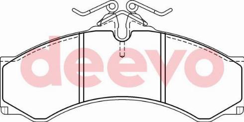 DEEVO BP63120 - Kit de plaquettes de frein, frein à disque cwaw.fr