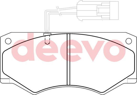 DEEVO BP63740 - Kit de plaquettes de frein, frein à disque cwaw.fr