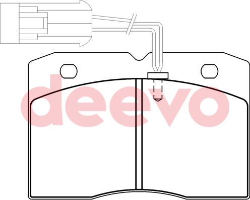 DEEVO BP63760 - Kit de plaquettes de frein, frein à disque cwaw.fr