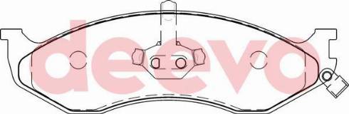 DEEVO BP63700 - Kit de plaquettes de frein, frein à disque cwaw.fr