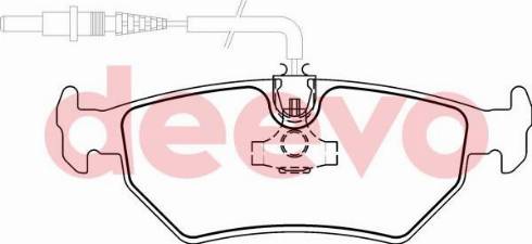 DEEVO BP62900 - Kit de plaquettes de frein, frein à disque cwaw.fr