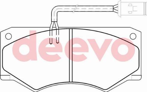 DEEVO BP62420 - Kit de plaquettes de frein, frein à disque cwaw.fr