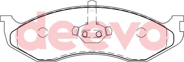 DEEVO BP62560 - Kit de plaquettes de frein, frein à disque cwaw.fr