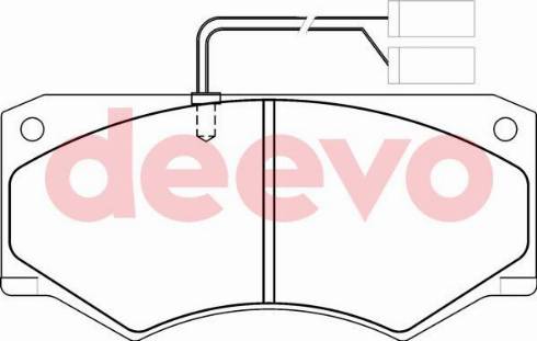 DEEVO BP62520 - Kit de plaquettes de frein, frein à disque cwaw.fr